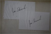 4, NFL Players Autographed 3x5 Index Cards
