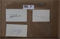 3, 3x5 Autographed Index Cards feat. MLB Pitchers