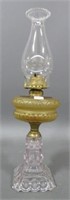 MOON & STAR OIL LAMP - CLEAR BASE, AMBER FONT