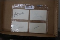 5, 3x5 Autographed Index Cards featuring Cin. Reds