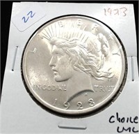 1923 PEACE DOLLAR CHOICE BU