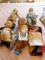 4 old dolls (poor condition)