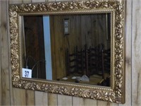 31" x 43" gold framed mirror
