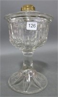 HEAVY GLASS OIL LAMP WITH LIP FONT - 10"