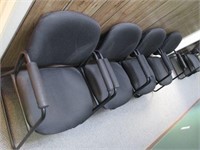Black Fabric Office Side Chairs