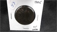 1805 LARGE CENT VF DETAIL