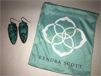 Kendra Scott turquoise veined earrings