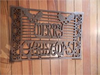 Cast Iron "Merry Christmas" Wall Hanging