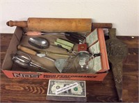 Lot of vintage kitchen items and more