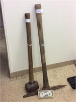 Antique Sledgehammer and pick axe
