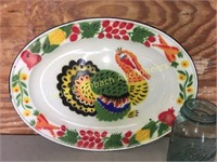 Vintage Enamel turkey platter