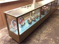 Glass display case no contents  approximately 7