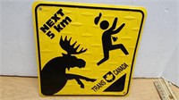 Charging Moose Sign