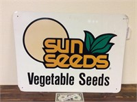 Sun seeds vegetable seeds metal sign
