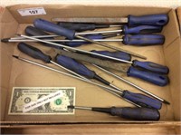Lot of cornwell screwdrivers and files