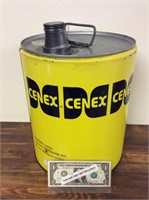 5 gallon Cenex oil metal can
