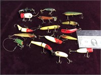 Lot of vintage wooden fishing Lures Fed Arrogast