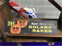New Holland Rollabar rakes wooden sign