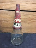 Genuine imperial pint bottle & Caltex RPM tin top