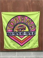 Torana "When you're hot - you're hot" signed flag
