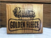 Golden Fleece timber display sign