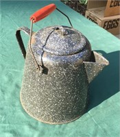 Speckled coffee kettle