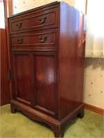 2 Drawer Solid Wood Safe Cabinet