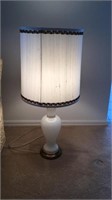 White and Gold Rimmed Lamp