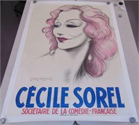 Cecelie Sorel. French Poster.