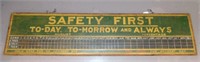 1920/30's Wooden Factory Safety Sign