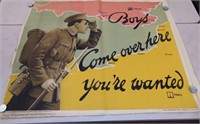 World War One. Poster. Come Over Your Wanted.