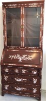 Oriental Drop Front Secretary with (2) Chairs
