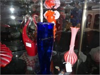 4 Art Glass vases