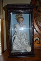 Porcelain Doll In Wood Case