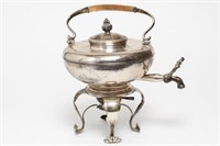 Austrian Silver Serving Urn, Stand, & Burner, 1840