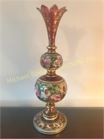 19TH CENTURY BOHEMIAN RUBY GLASS VASE