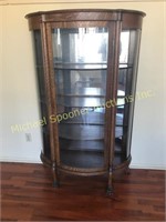 OAK BOW FRONT CHINA CABINET