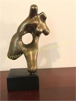 SIGNED SMALL BRONZE STATUE OF A WOMANS TORSO