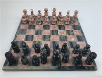 PINK AND BLACK MARBLE CHESS SET