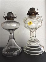 Two Early 1900's Oil Lamps
