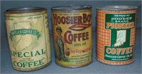 Hoosier Brand Coffee Lot of Three.