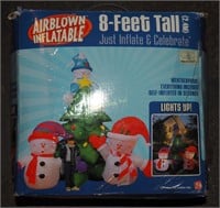 8 Foot Christmas Snowmen Tree Inflatable Blow Up