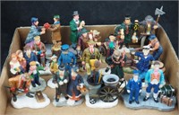 16 Christmas Village Action Figurines Collectible