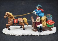 Small 5" Children's Christmas Pony & Sleigh