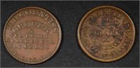 2-DIFEERENT CIVIL WAR STORE CARD TOKENS