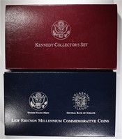 2000 LEIF ERICSON & 1998 KENNEDY SILVER PROOF SETS