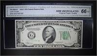 1934 C $10 FEDERAL RESERVE NOTE CGA 66-OPQ