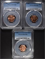 (3) 1995 LINCOLN CENTS PCGS MS-67RD