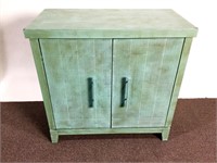 Aqua Blue Painted Console Cabinet