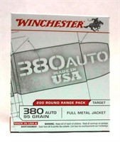 1 Box of 200 Rounds Winchester 380 Auto.
